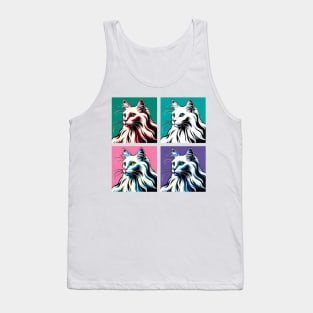 Turkish Angora Pop Art - Cat Lovers Tank Top